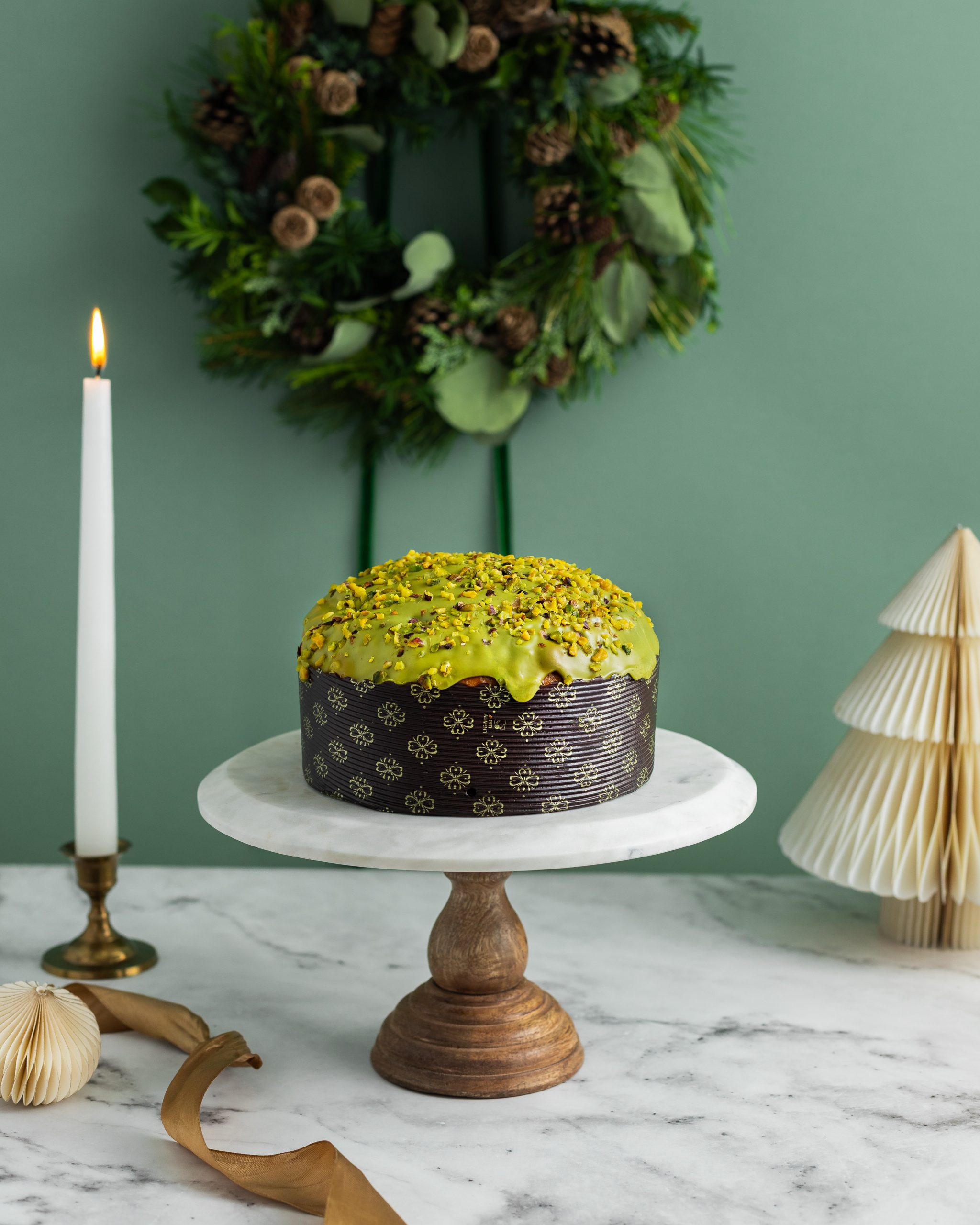 Pyragas „Panettone“ su pistacijų įdaru
